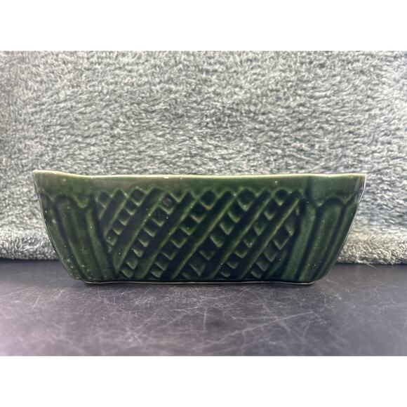 Cookson Pottery Oblong Green Drip Marked 626 Made in USA c1970s - Picture 4 of 10